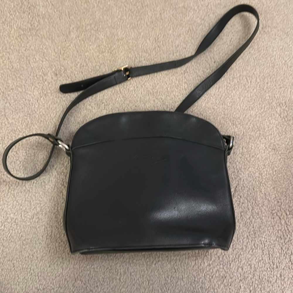 Vintage Leather Longchamp Crossbody Purse